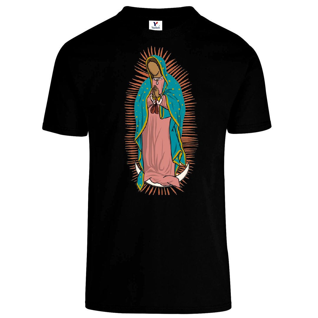 Playeras de la virgen de Guadalupe diseño sombras