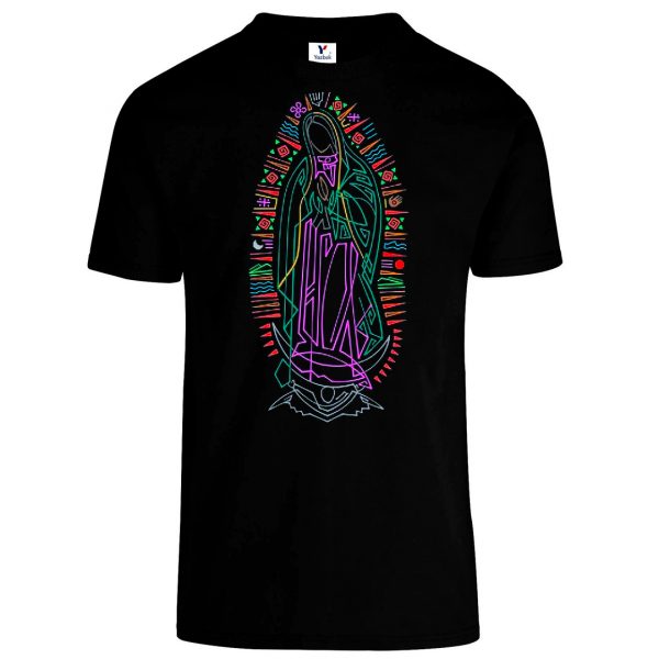 Playeras de la virgen de Guadalupe diseño contornos