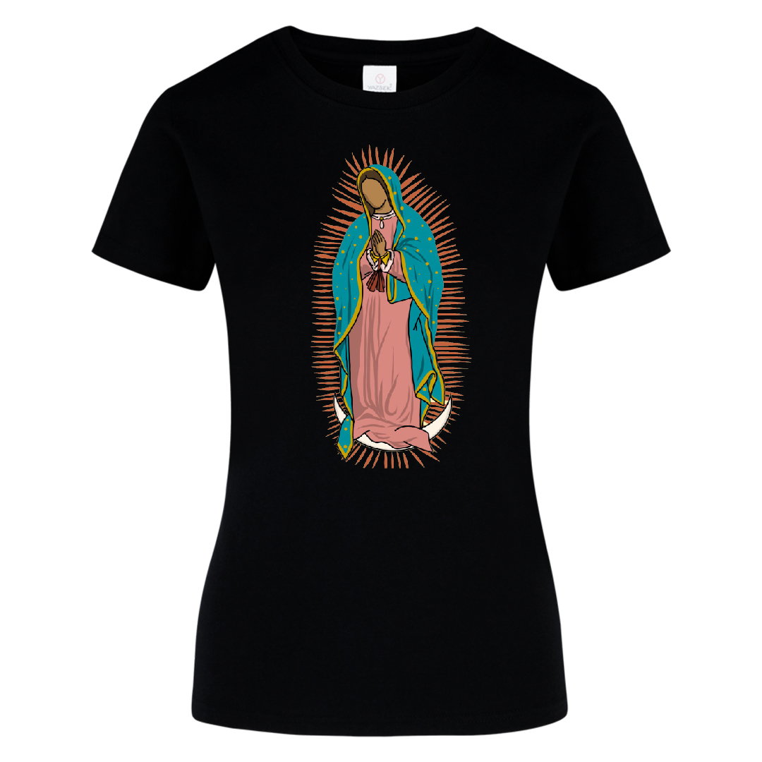 Playeras de la virgen de Guadalupe diseño sombras