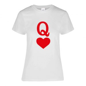 Playeras en pareja de naipes