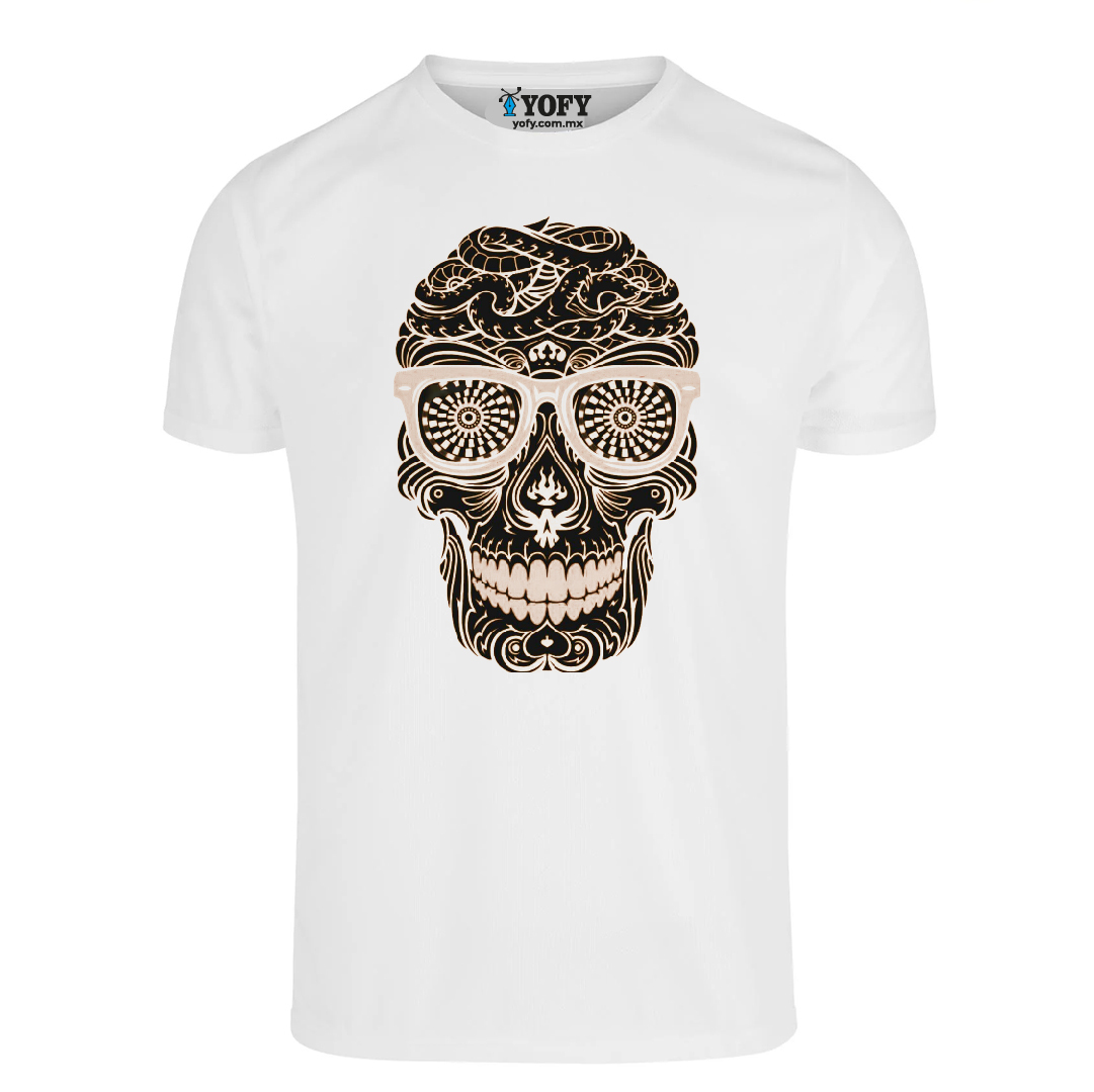 Playera YOFY Skull Gafas.